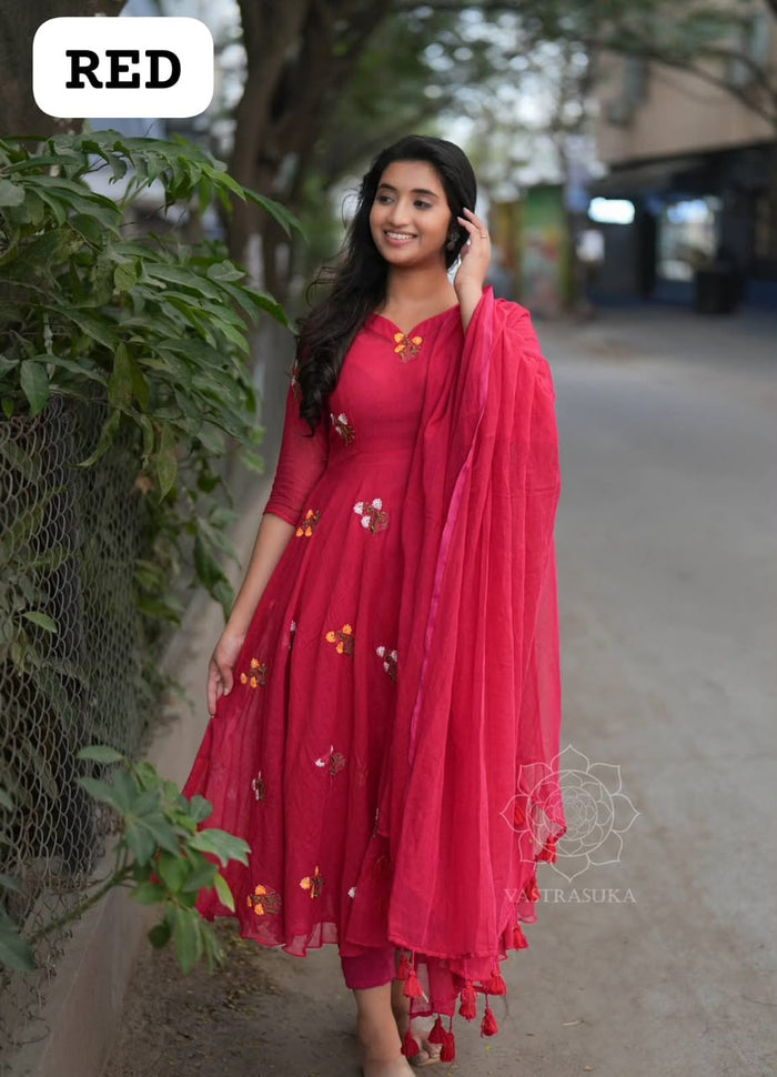 Royal Vichitra Silk Anarkali Dupatta Set