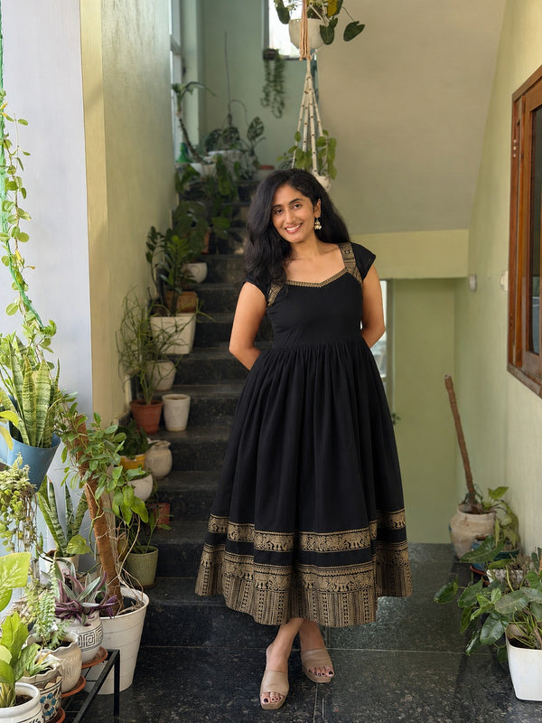Designer Vichitr Silk Jacquard Gown