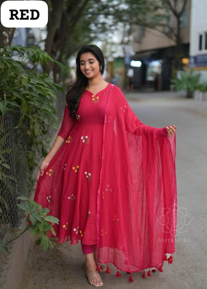 Tisha Vichitra Silk Anarkali Dupatta Set